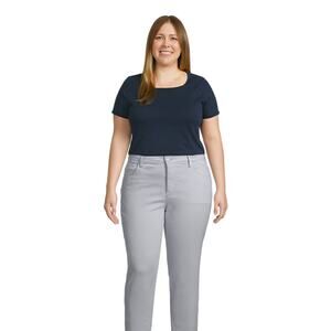 Gloria Vanderbilt Women’s Amanda Classic Jeans – Size 12 Petite, Soft Gray